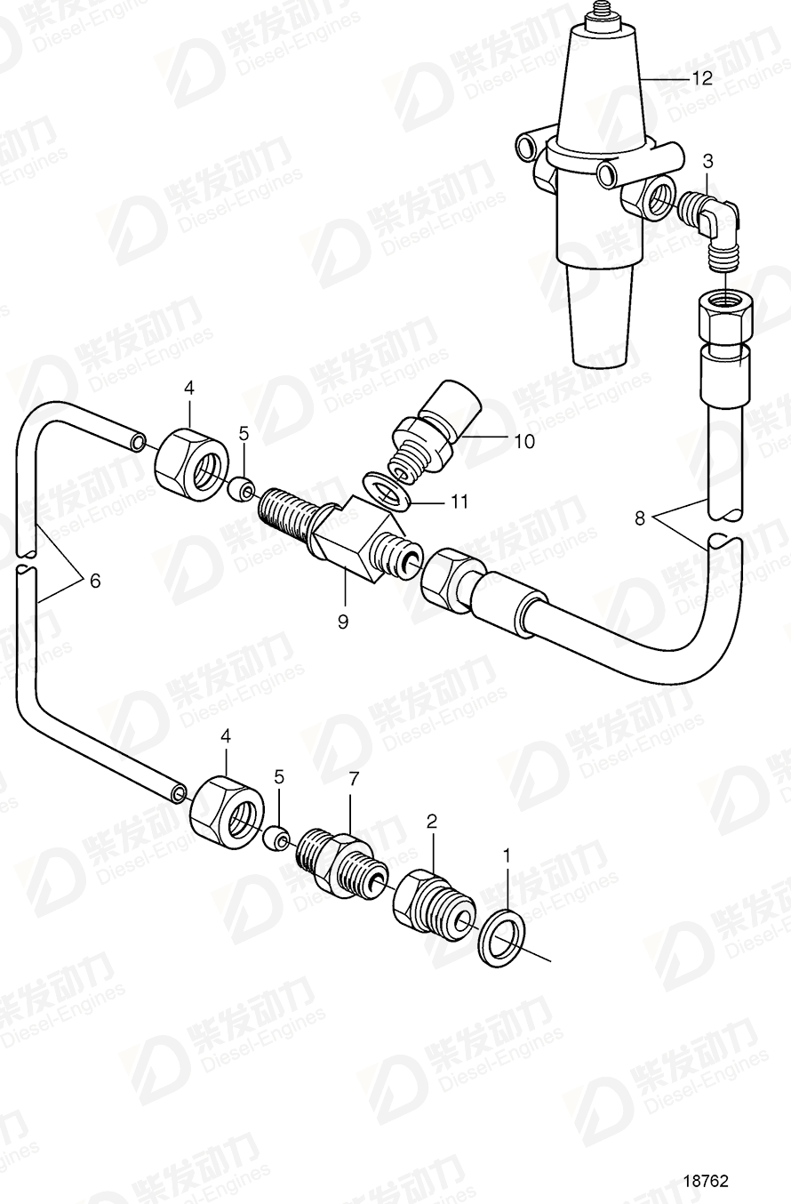 volvo penta Nipple 966419 Drawing volvo penta Nipple 966419 Drawing